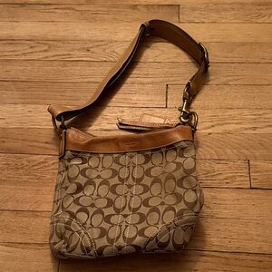 Coach Tan and Brown Crossbody Bag